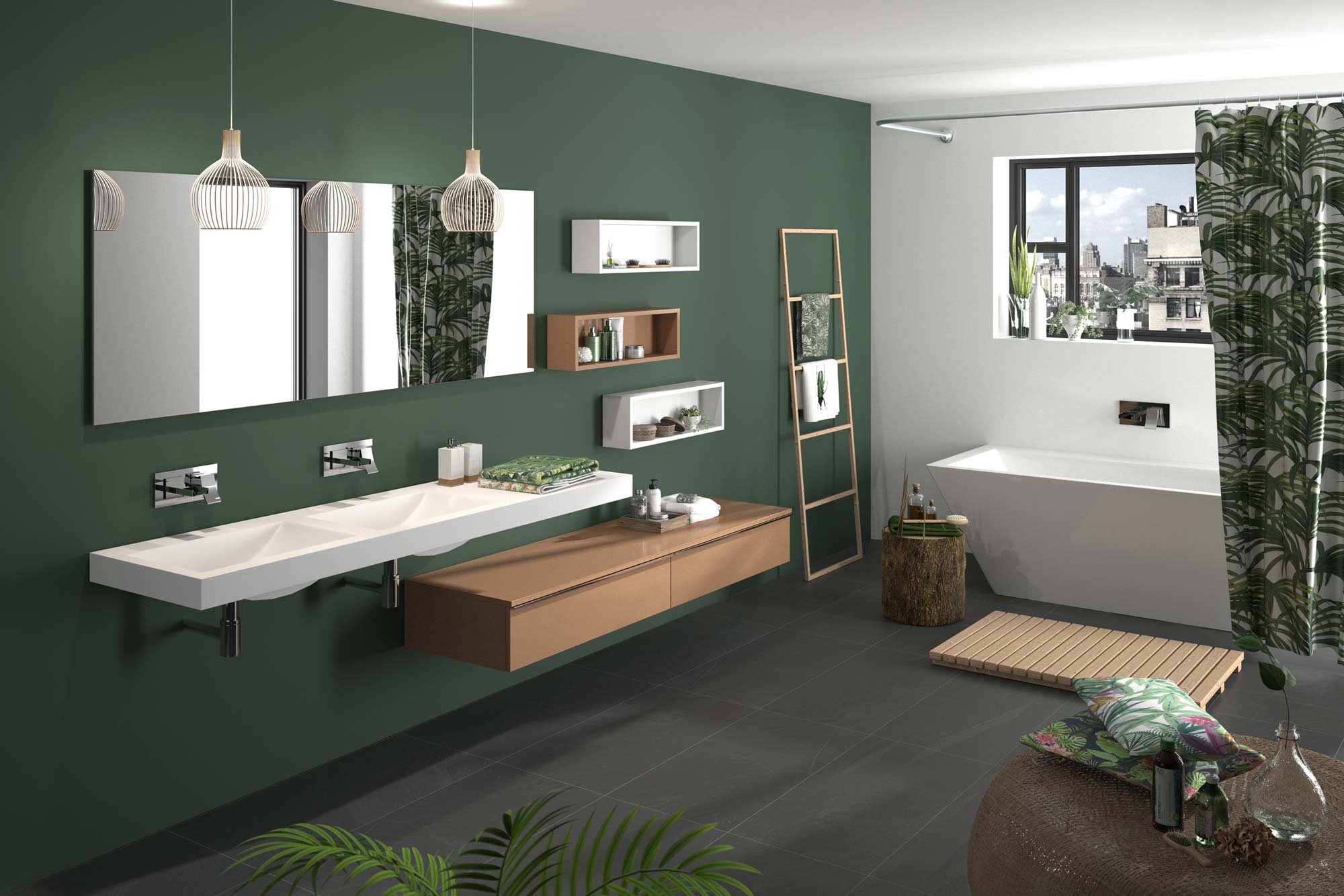 Salle de bain contemporaine AC Agencement